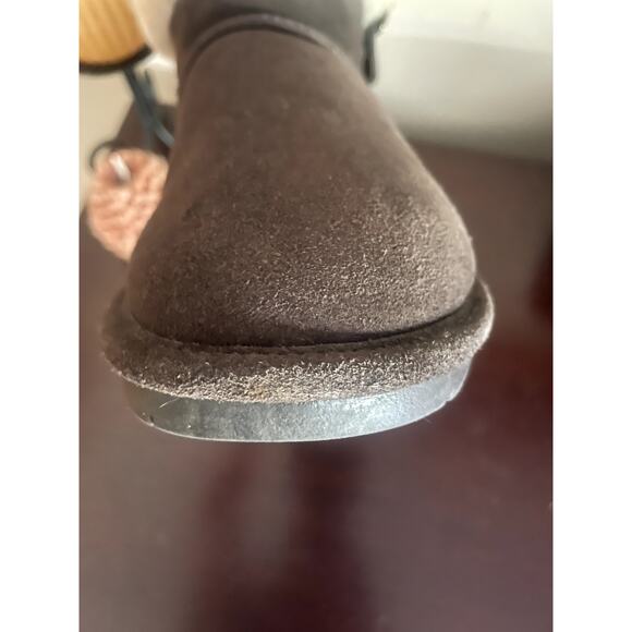 Bearpaw ABBY Shearling Lined Brown Suede Ankle Boot Sz 8 - Picture 12 of 15